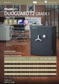 Chubbsafes Duoguard T2 Grade I spec sheet