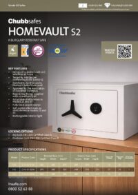 Chubbsafes Homevault S2 Spec Sheet