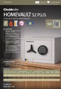Chubbsafes Homevault S2 Plus Spec Sheet