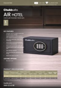 Chubbsafes Air Hotel Spec sheet