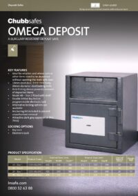 Chubbsafes Omega Deposit spec sheet