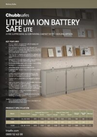 Chubbsafes Lithium Battery Lite Cabinet Spec Sheet